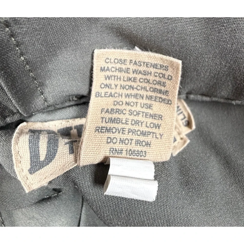 Duluth Mens 30x32 Cargo Pants Dry On The Fly Olive Green Nylon Stretch Slim Fit